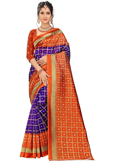 Elegant Art Silk Saree with Blouse piece