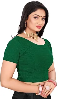 Reliable Green Lycra Blend Stitched Blouses For Women-thumb1