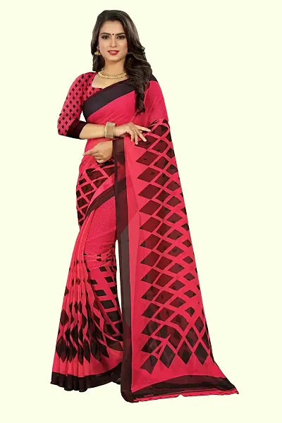 Stylish Polycotton Saree without Blouse piece For Women