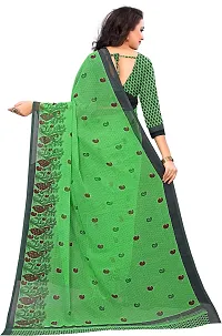 Elegant Georgette Printed Saree with Blouse piece For Women-thumb1