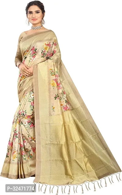 Stylist Art Silk Saree With Blouse Piece For Women-thumb0