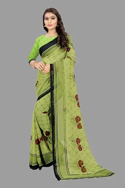 Beautiful Georgette Self Pattern Saree For Women