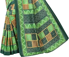 Stylish Green Art Silk Woven Design Saree with Blouse piece For Women-thumb4