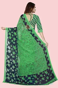 Elegant Georgette Printed Saree with Blouse piece For Women-thumb2