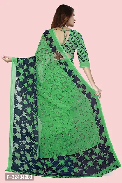 Elegant Georgette Printed Saree with Blouse piece For Women-thumb3