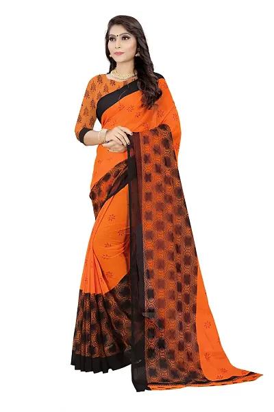 Attractive Georgette Saree with Blouse piece 