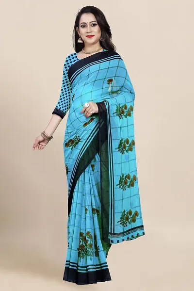 Beautiful Georgette Self Pattern Saree For Women