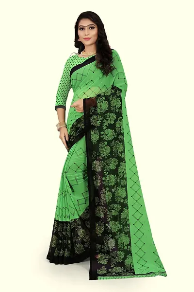 Best Selling Georgette Saree with Blouse piece 