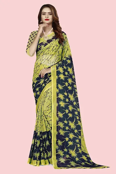 Beautiful Georgette Self Pattern Saree For Women