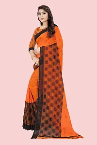 Elegant Georgette Printed Saree with Blouse piece For Women-thumb3