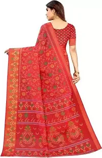 Elegant Cotton Silk Printed Saree with Blouse piece For Women-thumb1