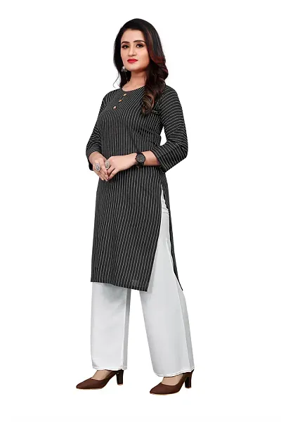 Stylish Crepe Printed Straight Kurtis