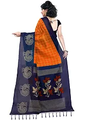 Elegant Cotton Blend Printed Saree with Blouse piece For Women-thumb1