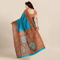 Elegant Art Silk Printed Saree with Blouse piece For Women-thumb1