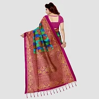 Elegant Art Silk Printed Saree with Blouse piece For Women-thumb1