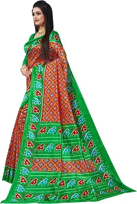 Beautiful Multicoloured Silk Blend Digital Print Saree With Blouse Piece For Women-thumb3