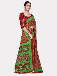 Beautiful Multicoloured Georgette Printed Saree With Blouse Piece For Women-thumb2