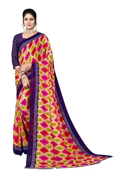 Beautiful Georgette Self Pattern Saree For Women