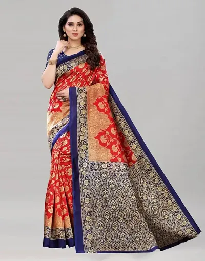 Stylish Polycotton Saree without Blouse piece For Women