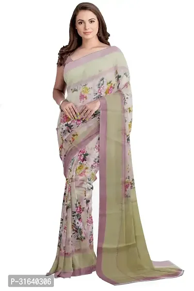 Elegant Lavender Art Silk Saree without Blouse piece For Women-thumb0