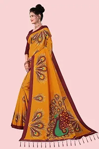 Elegant Art Silk Printed Saree with Blouse piece For Women-thumb3