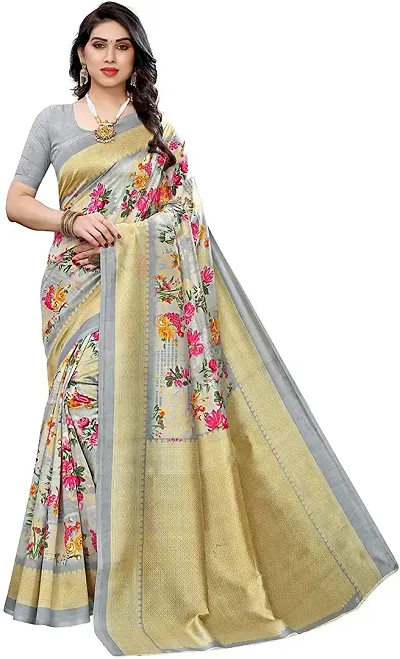 Floral Khadi Silk Blended Saree