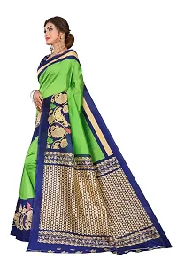 Beautiful Green Art Silk Printed Saree With Blouse Piece For Women-thumb3