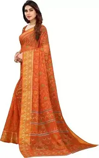 Elegant Cotton Silk Printed Saree with Blouse piece For Women-thumb4