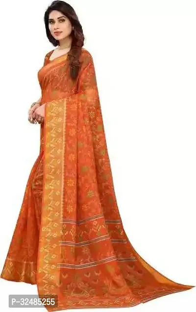 Elegant Cotton Silk Printed Saree with Blouse piece For Women-thumb5