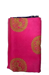 Beautiful Pink Art Silk Printed Saree With Blouse Piece For Women-thumb4