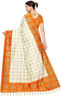 Elegant Art Silk Checked Saree with Blouse piece For Women-thumb4