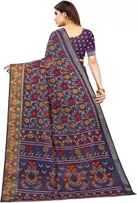 Elegant Cotton Silk Printed Saree with Blouse piece For Women-thumb1