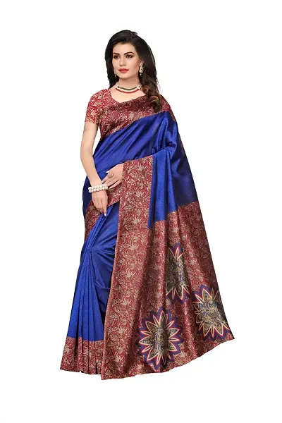 Stylish Art Silk Saree with Blouse piece For Women