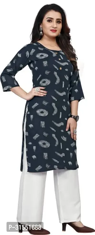 Stylish Crepe Stitched Kurta For Women-thumb2