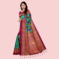 Elegant Art Silk Self Pattern Saree with Blouse piece For Women-thumb3