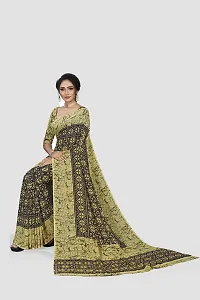 Beautiful Green Georgette Printed Saree With Blouse Piece For Women-thumb4