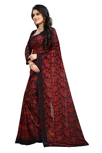 Elegant Multicoloured Georgette Printed Saree With Blouse Piece For Women Pack Of 2-thumb3