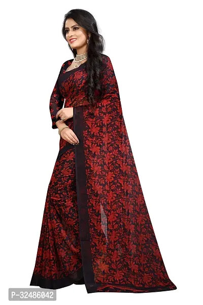 Elegant Multicoloured Georgette Printed Saree With Blouse Piece For Women Pack Of 2-thumb4