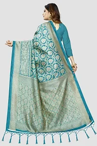 Beautiful Multicoloured Art Silk Woven Design Saree With Blouse Piece For Women-thumb2