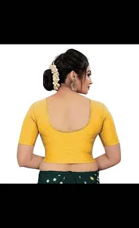 Reliable Yellow Lycra Blend Stitched Blouses For Women-thumb2