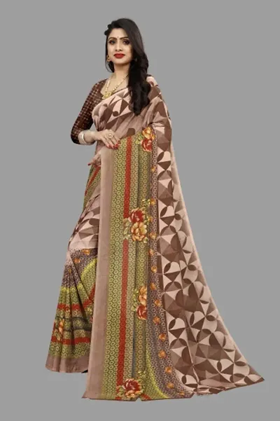 New In Georgette Saree with Blouse piece 