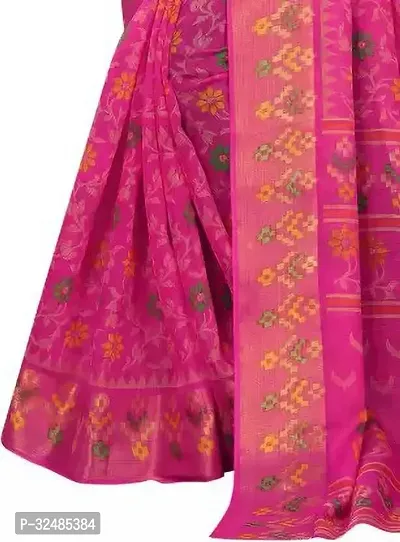 Elegant Cotton Silk Printed Saree with Blouse piece For Women-thumb4