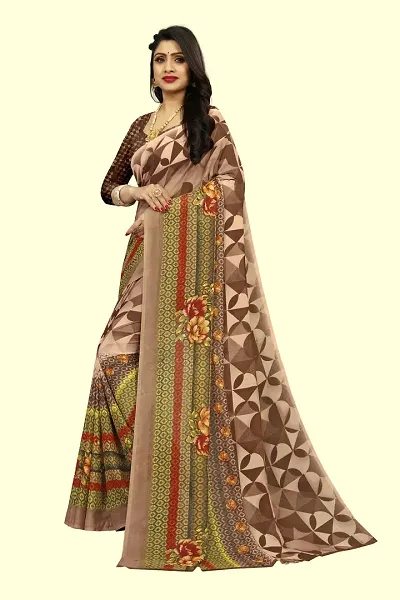 New In Georgette Saree with Blouse piece 