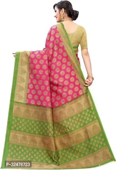 Beautiful Multicoloured Art Silk Printed Saree With Blouse Piece For Women-thumb4