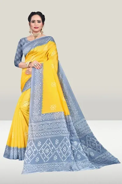 New In Silk Blend Saree with Blouse piece 