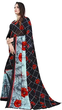 Stylish Georgette Printed Saree with Blouse piece For Women Pack Of 2-thumb2