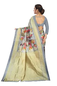 Elegant Art Silk Printed Saree with Blouse piece For Women-thumb2