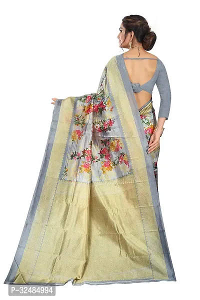 Elegant Art Silk Printed Saree with Blouse piece For Women-thumb3