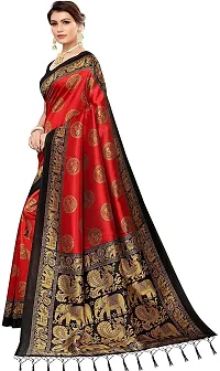 Elegant Art Silk Printed Saree with Blouse piece For Women-thumb2