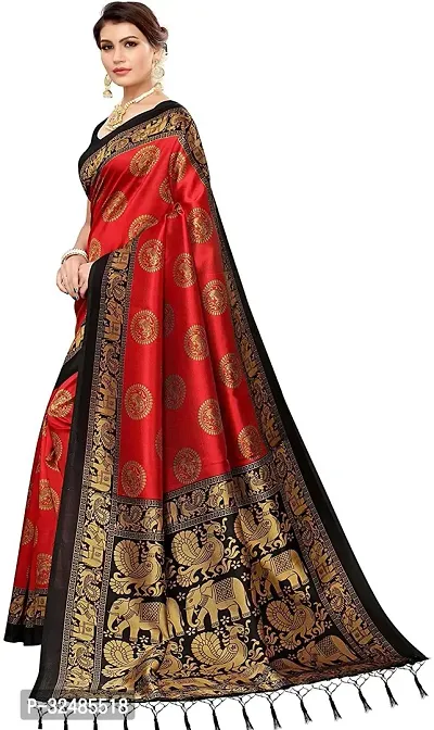 Elegant Art Silk Printed Saree with Blouse piece For Women-thumb3